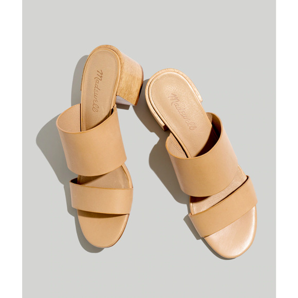 MADEWELL New in Box Keira Mule Sandal in Vintage Beige Leather // 12 - Picture 2 of 13